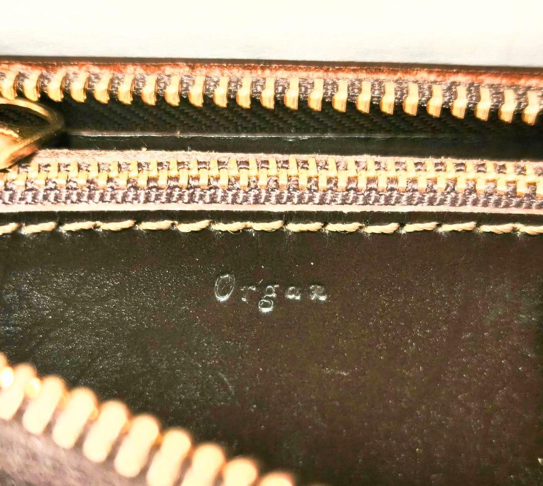 中古 ヘルツ オルガン フルジップミニ財布 GS-75 限定ブライドルレザー茶