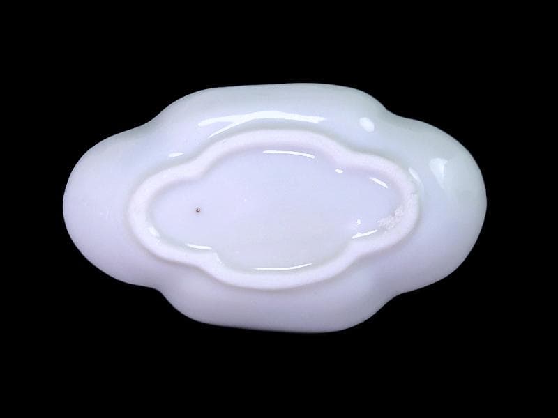 伊万里　瀬戸　染付　藤の図　木瓜型変形皿　豆皿　E685AS-fbqd