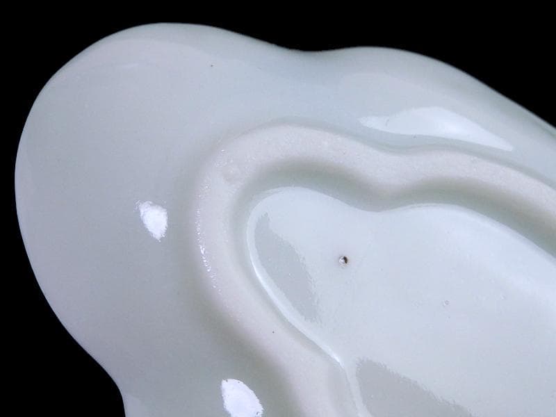 伊万里　瀬戸　染付　藤の図　木瓜型変形皿　豆皿　E685AS-fbqd