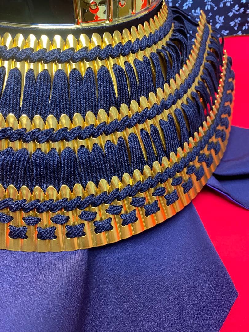 東京久月　五月人形　徳川家康　着用兜飾り　正絹糸　着用できる兜