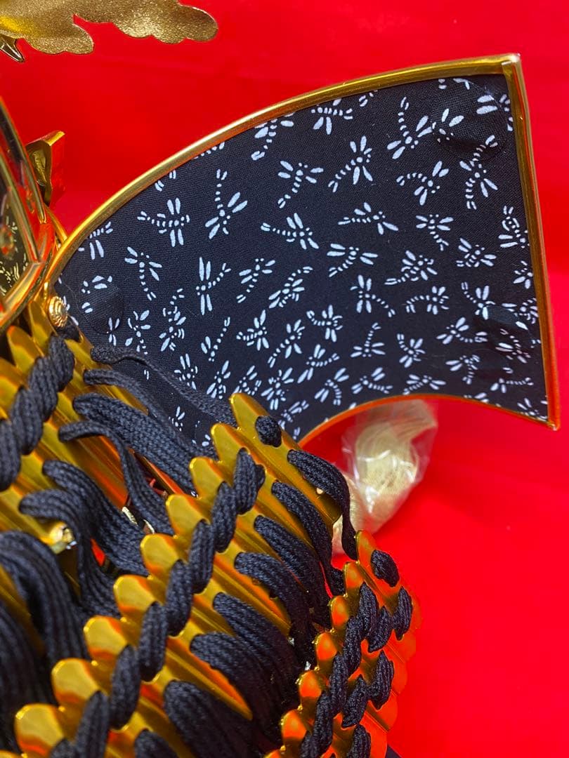 東京久月　五月人形　徳川家康　着用兜飾り　正絹糸　着用できる兜