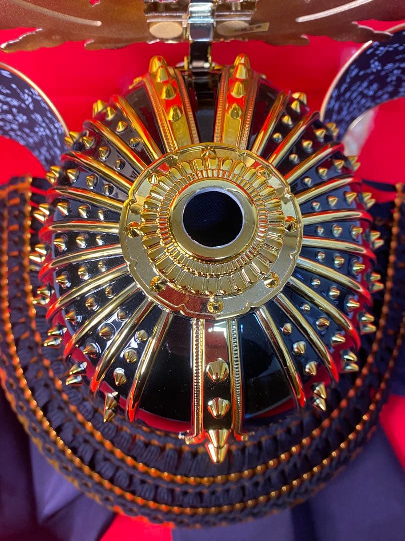 東京久月　五月人形　徳川家康　着用兜飾り　正絹糸　着用できる兜