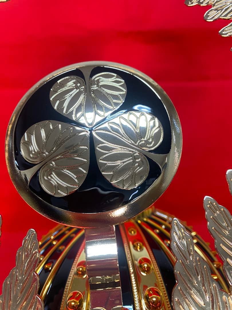 東京久月　五月人形　徳川家康　着用兜飾り　正絹糸　着用できる兜