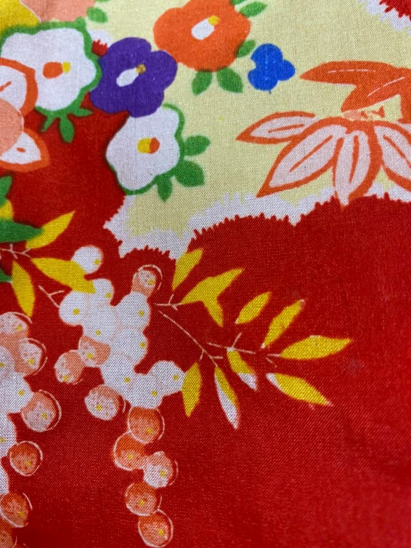 No.171アンティーク子供着物正絹七五三綺麗です。着丈94センチ裄丈41.5