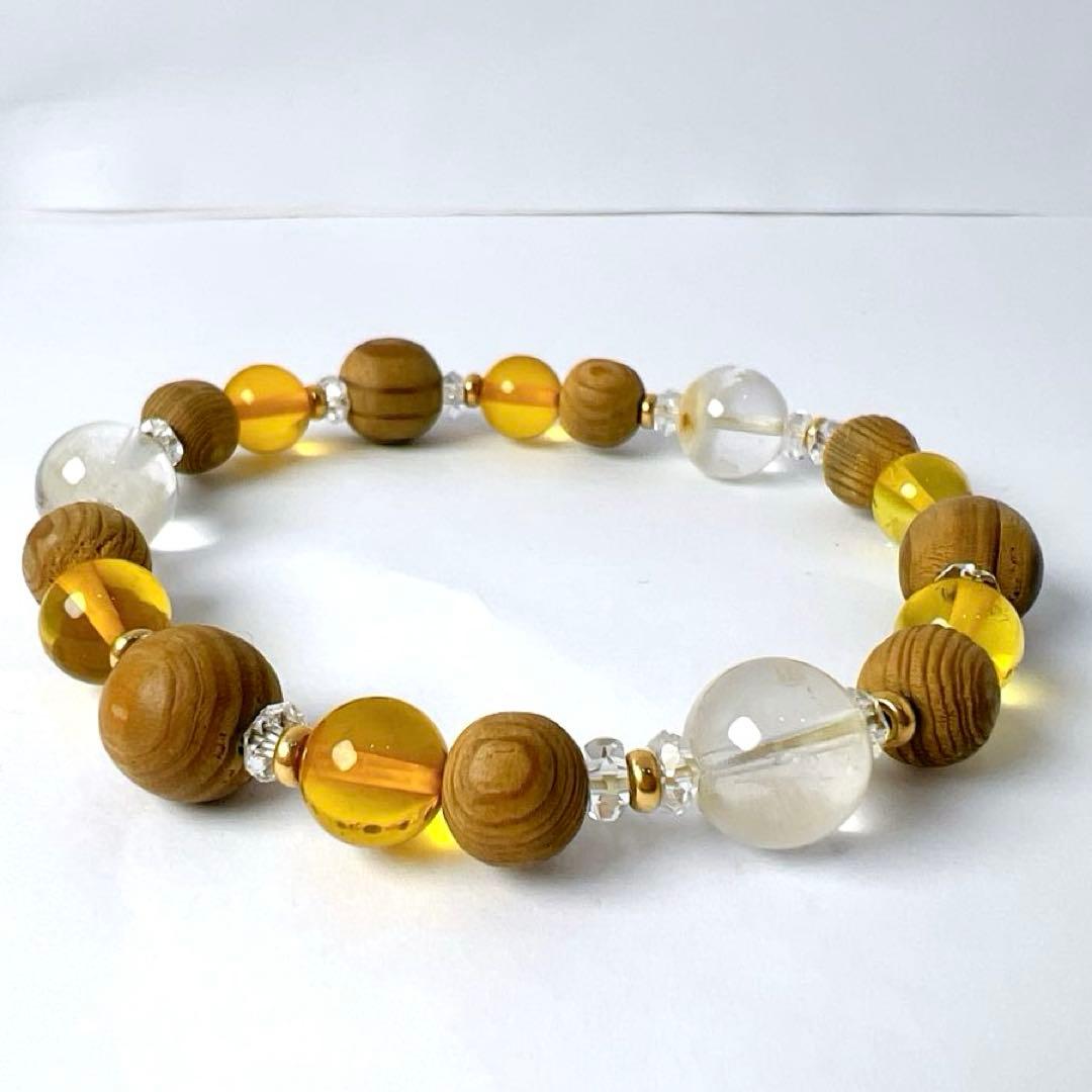 天然石ブレス シトリン系 イエロー[袋付]