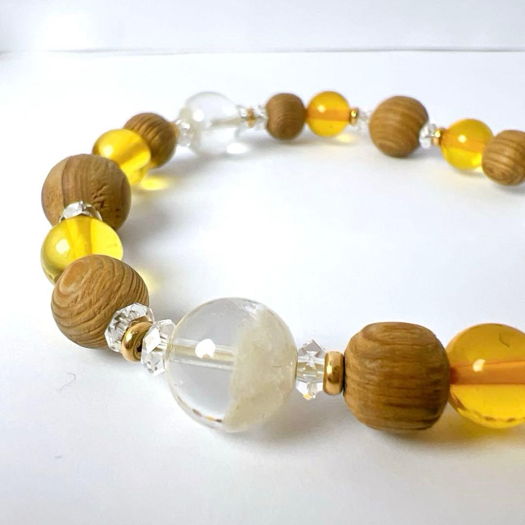 天然石ブレス シトリン系 イエロー[袋付]