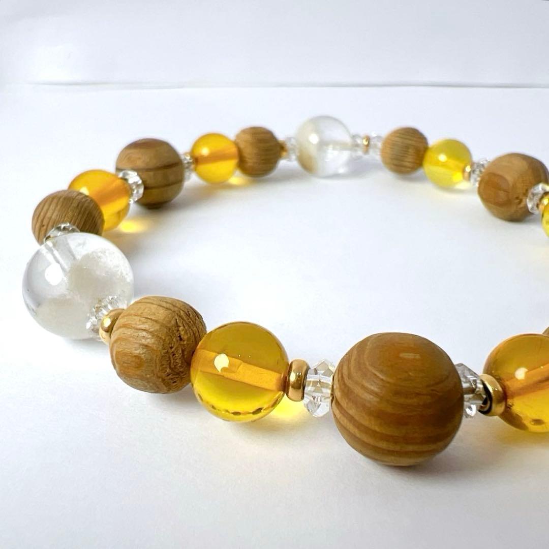 天然石ブレス シトリン系 イエロー[袋付]