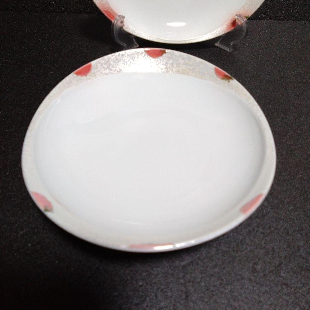 未使用　有田焼　田清窯睦峯　パスタ皿2枚　トマト絵柄　お祝い