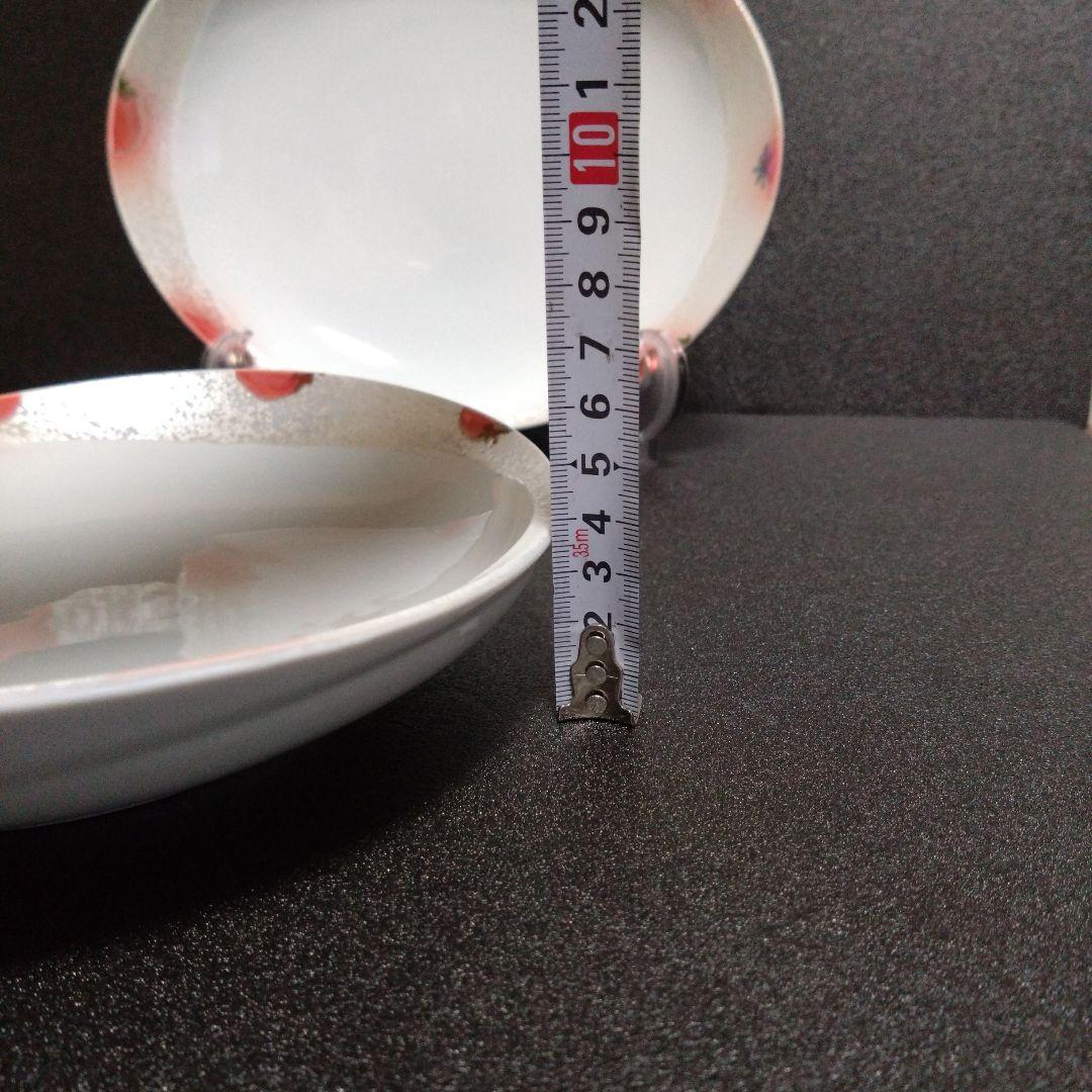 未使用　有田焼　田清窯睦峯　パスタ皿2枚　トマト絵柄　お祝い