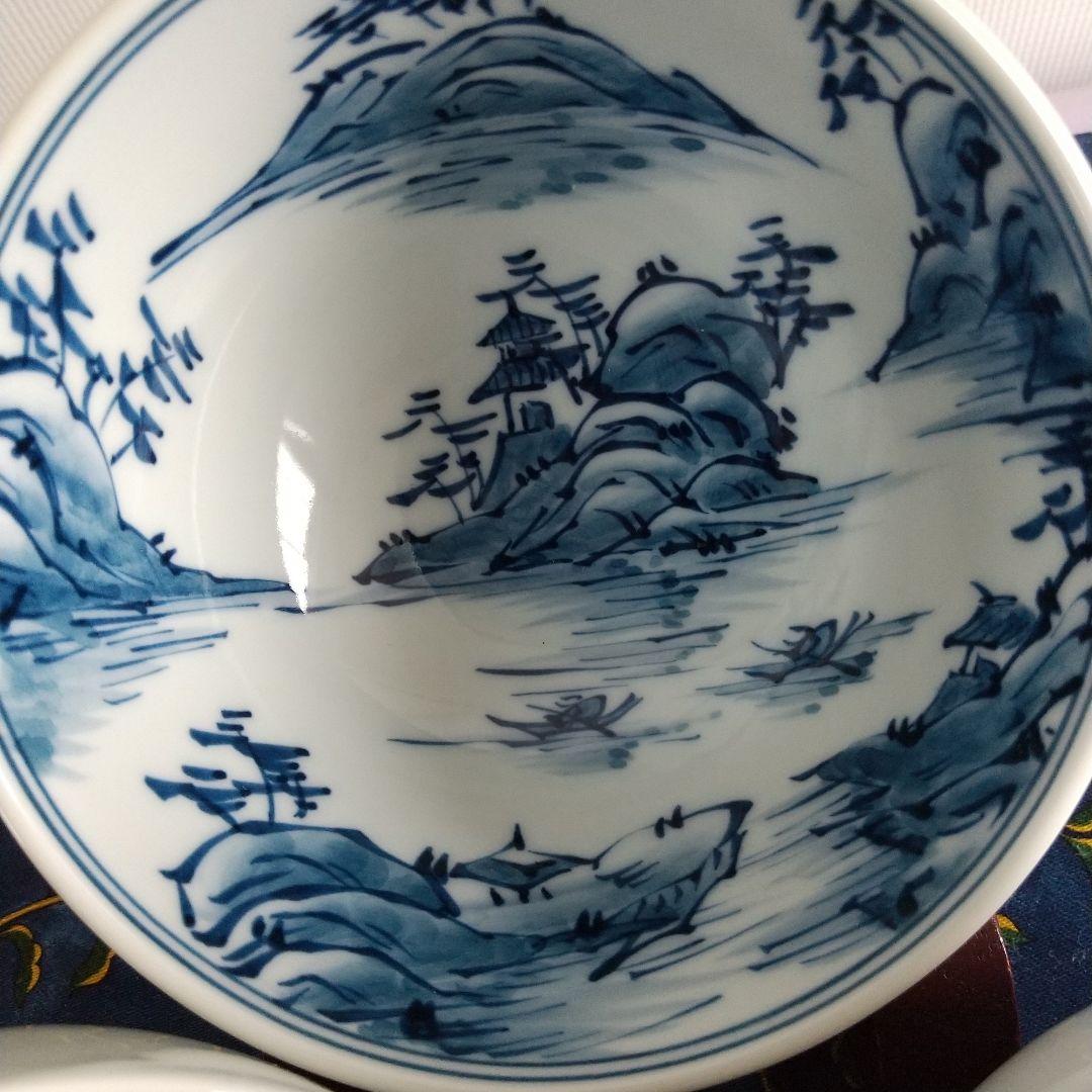 源右衛門⭐️染付内山水絵 飯椀 3個組