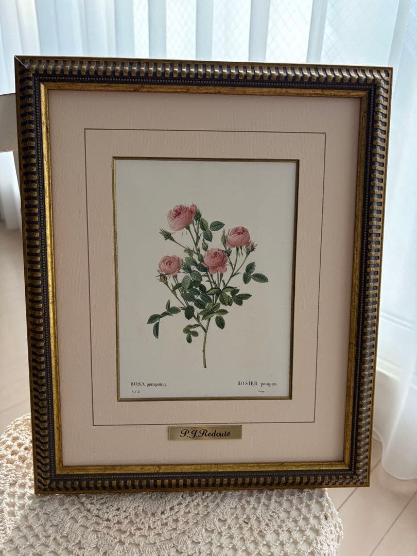 P.J. Redouté ピンクのバラ 絵画