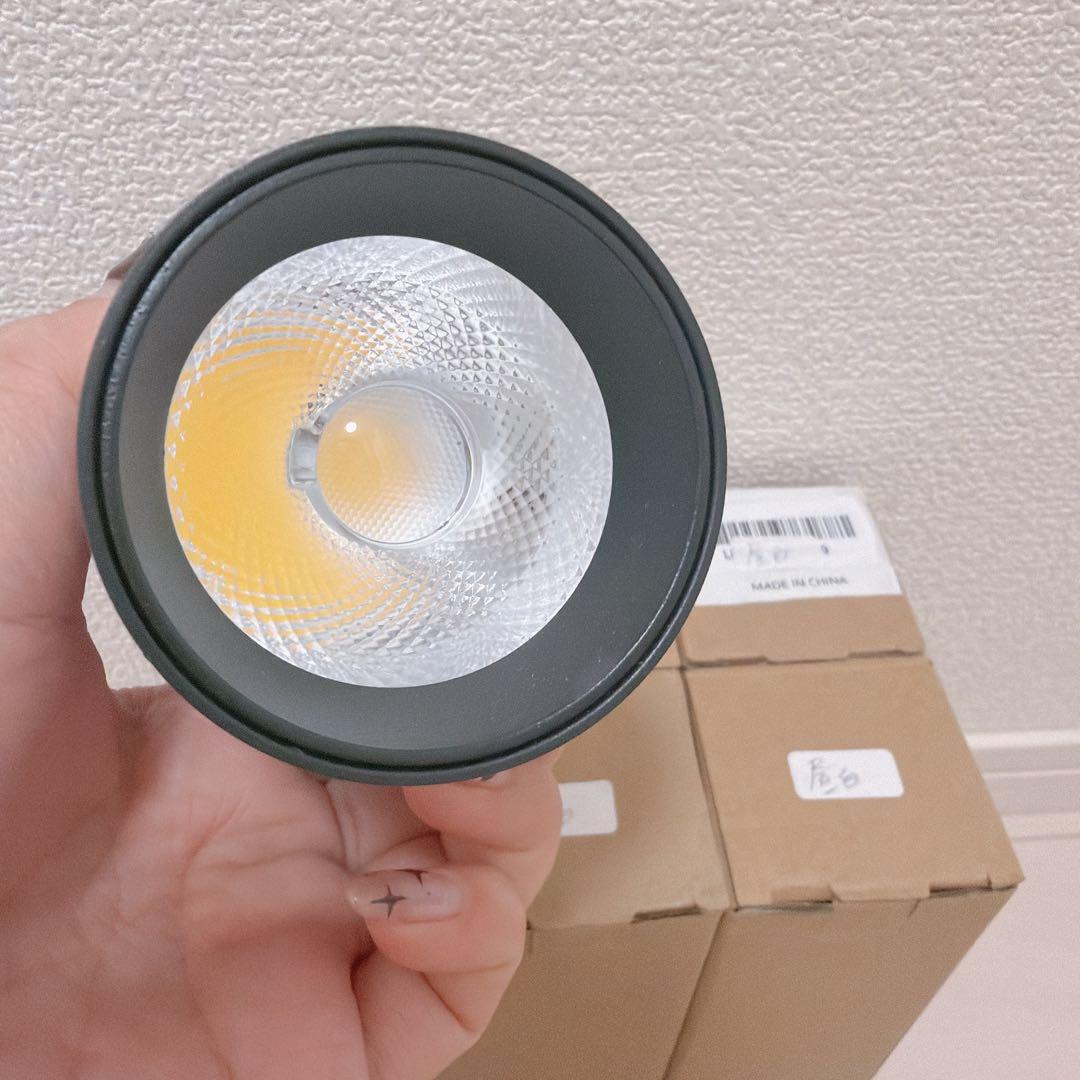 ダクトレール用スポットライト　LED 6個セット　ブラック
