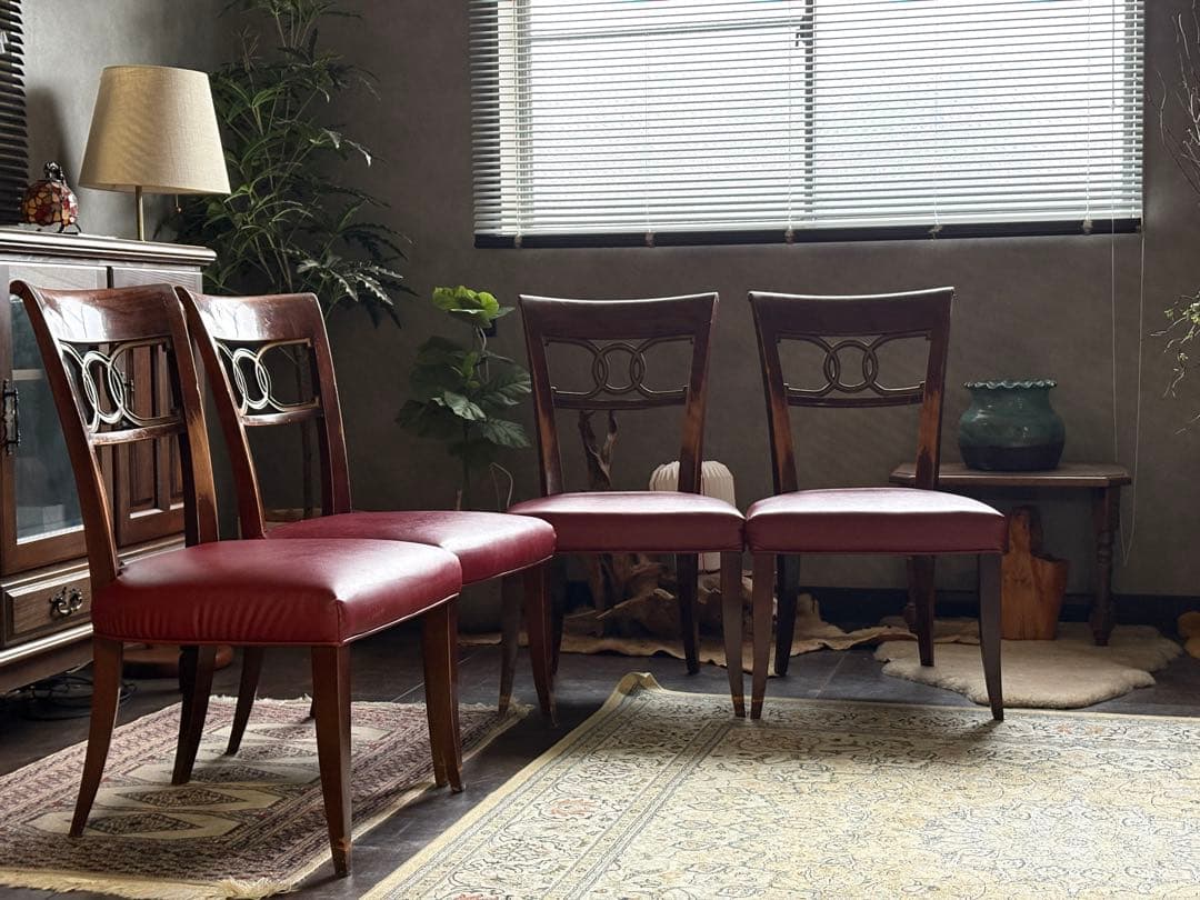 US　Baker　クラシックチェア　ダイニングチェア　ベーカー　４脚セット　YZ