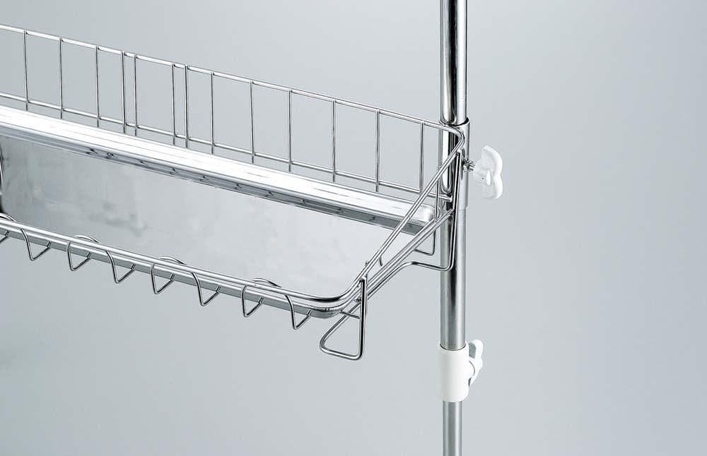 アーネスト 【日本製】 水切りかご (突っ張り) ステンレス 3段 (スリム)