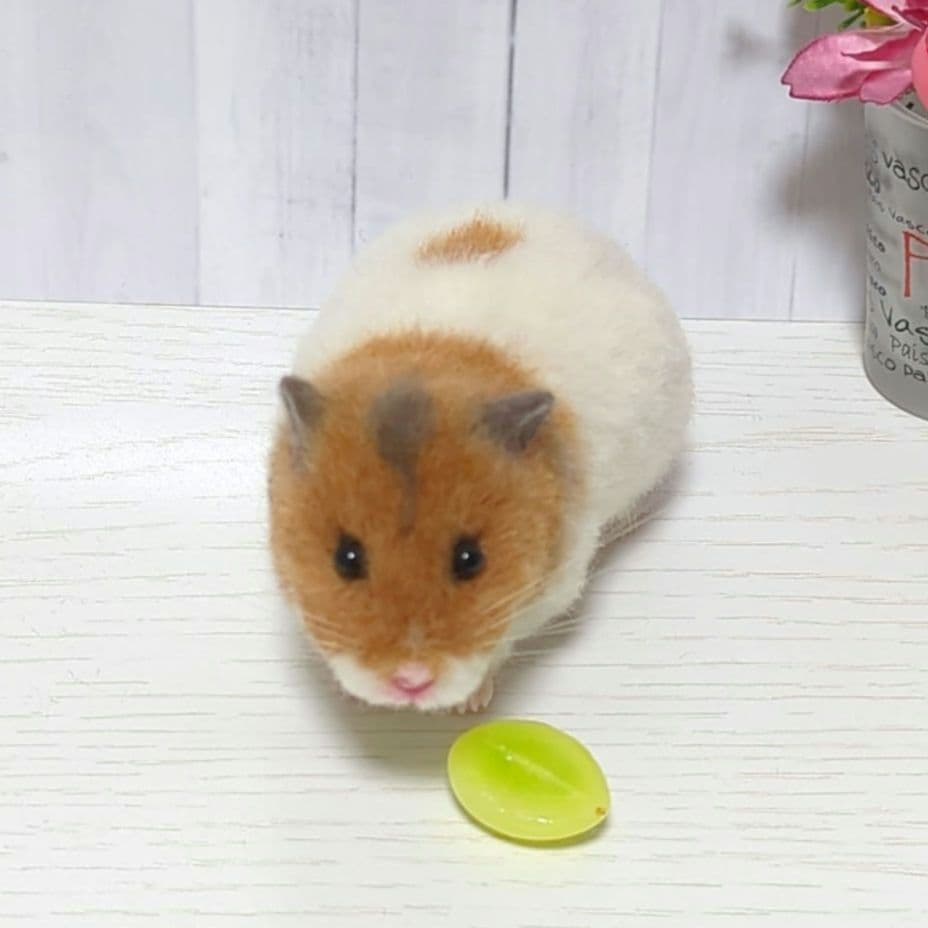 ゴールデンハムスター＆マスカット◇羊毛フェルト