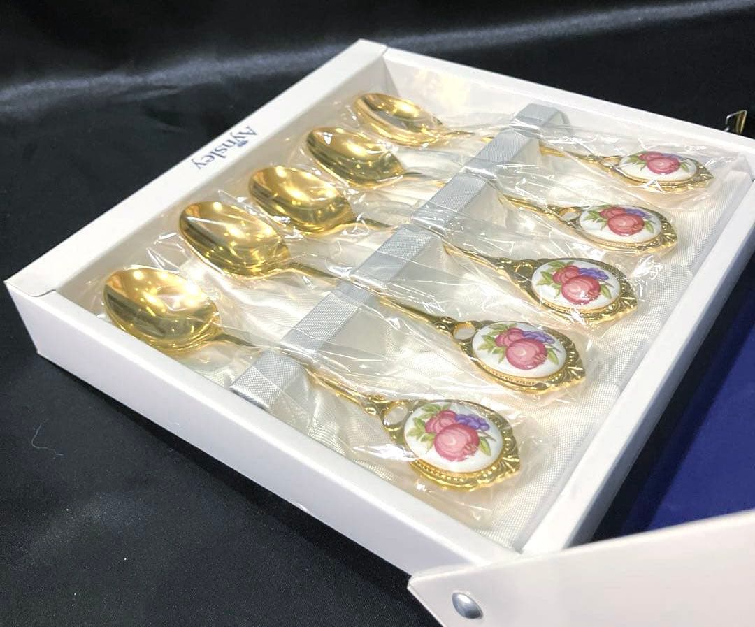 Aynsley ティースプーン　5本　ゴールド　新品