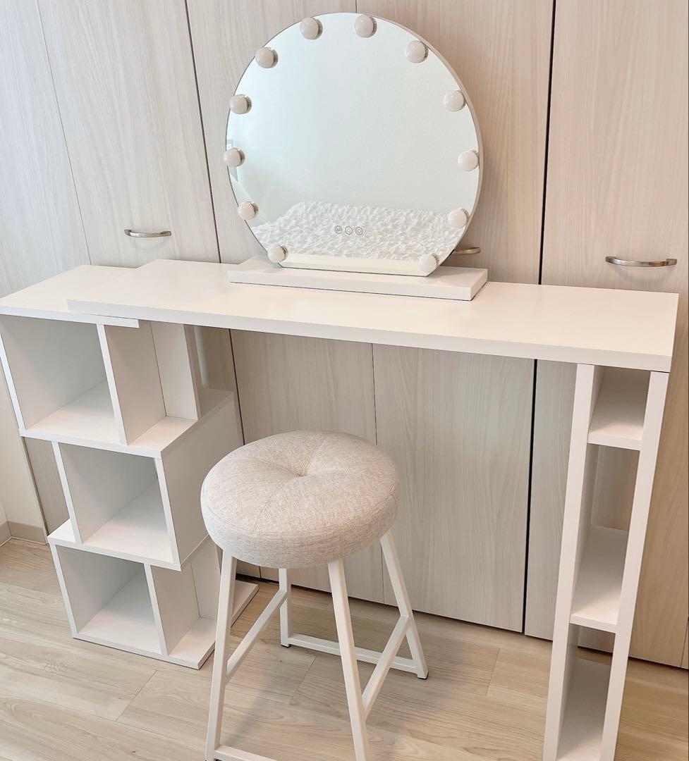 【3/21まで】 francfranc フレームレス ハリウッドミラー ラウンド