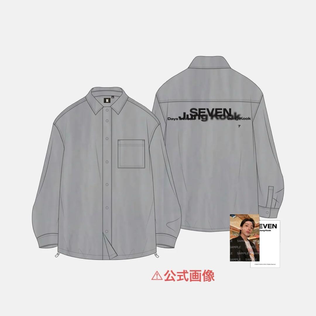 BTS JK/ジョングク「SEVEN」公式グッズ　ボタンシャツ　トレカ付