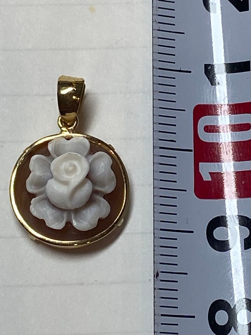 18金枠　　カメオネックレストップ