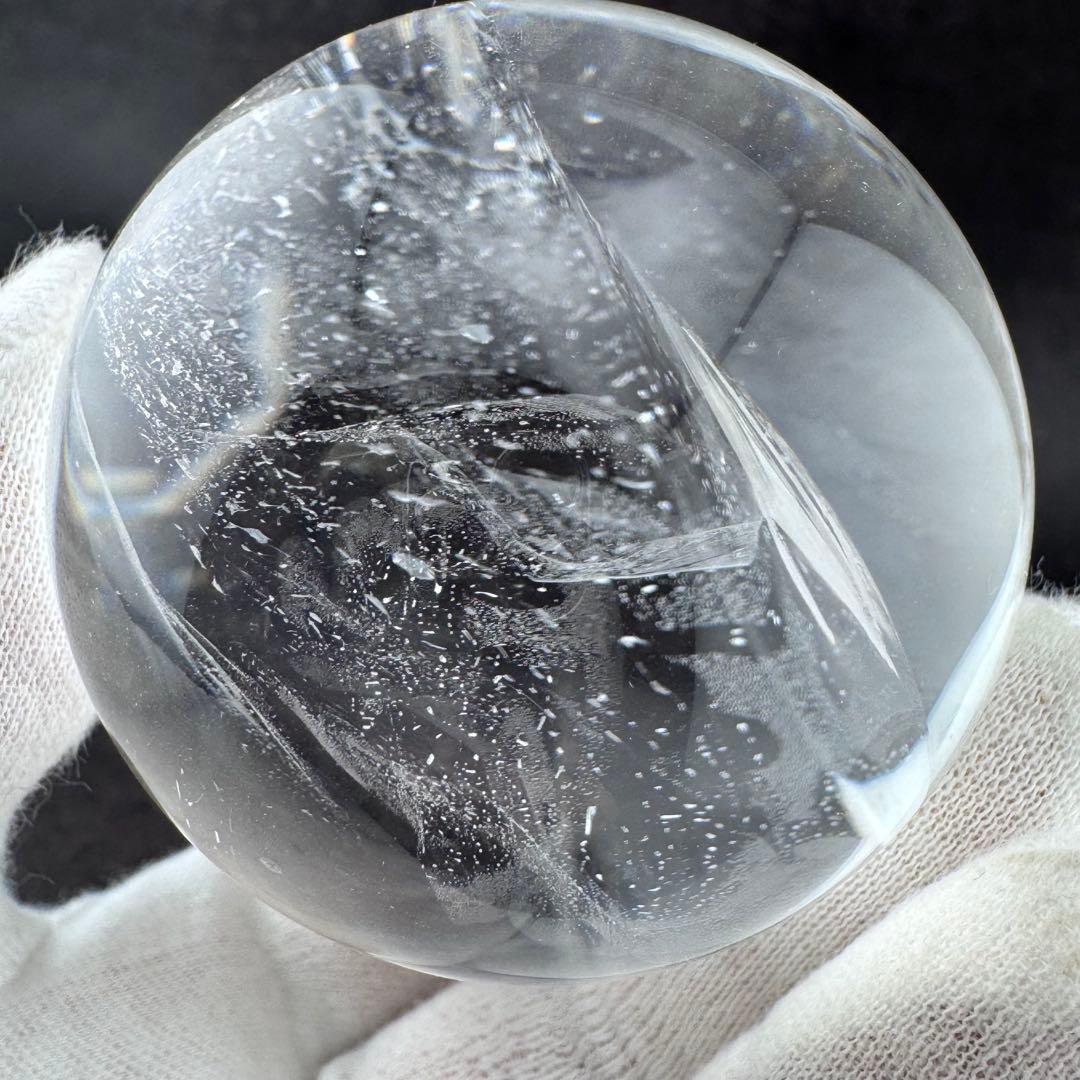 M-26虹入り水晶丸玉　水晶スフィア　天然石　クリスタル　アイリスクォーツ