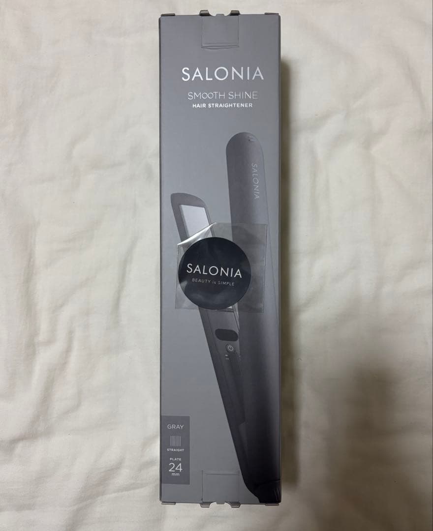 SALONIA スムースシャイン ストレートヘアアイロン24mm グレー