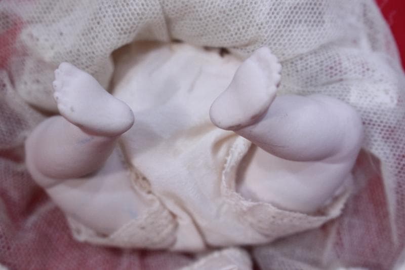 ◆ビスクドール　カワ(・∀・)イイ!!　高さ約13㎝◆アンティーク