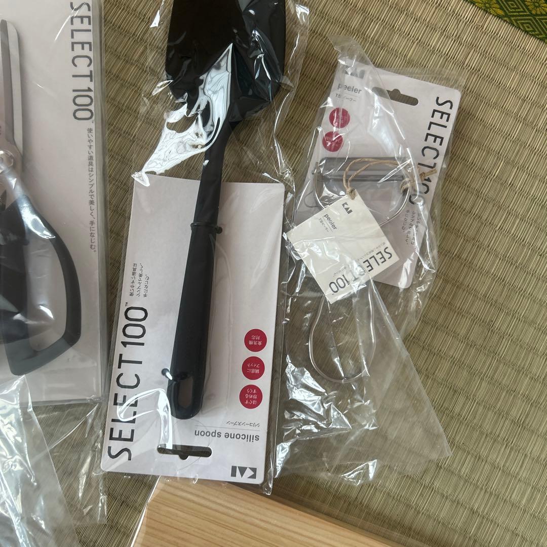 貝印　キッチン　6点セット　包丁　ピーラー　ハサミ　まな板