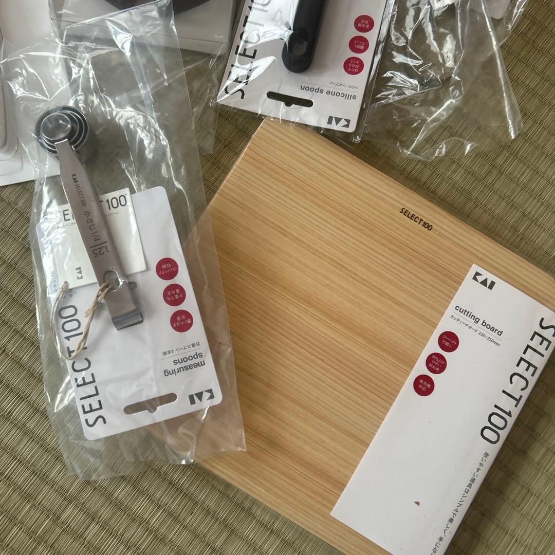 貝印　キッチン　6点セット　包丁　ピーラー　ハサミ　まな板