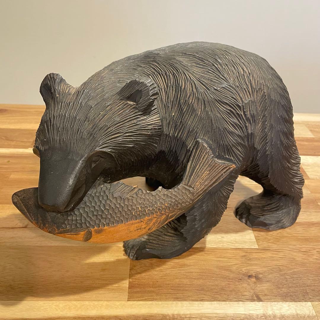 木彫り熊　29cm レトロ　アンティーク