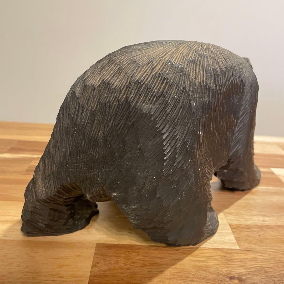 木彫り熊　29cm レトロ　アンティーク