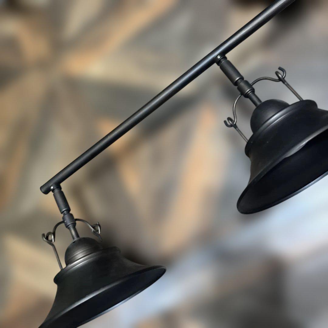 アイアン 4灯 シーリングライト　インダストリアル　パーツ欠けあり