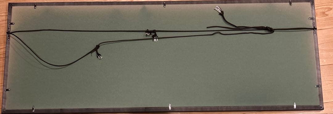 書道作品 木偏百字 額装 111cm 横長 和室インテリア 書作品　大型　黒