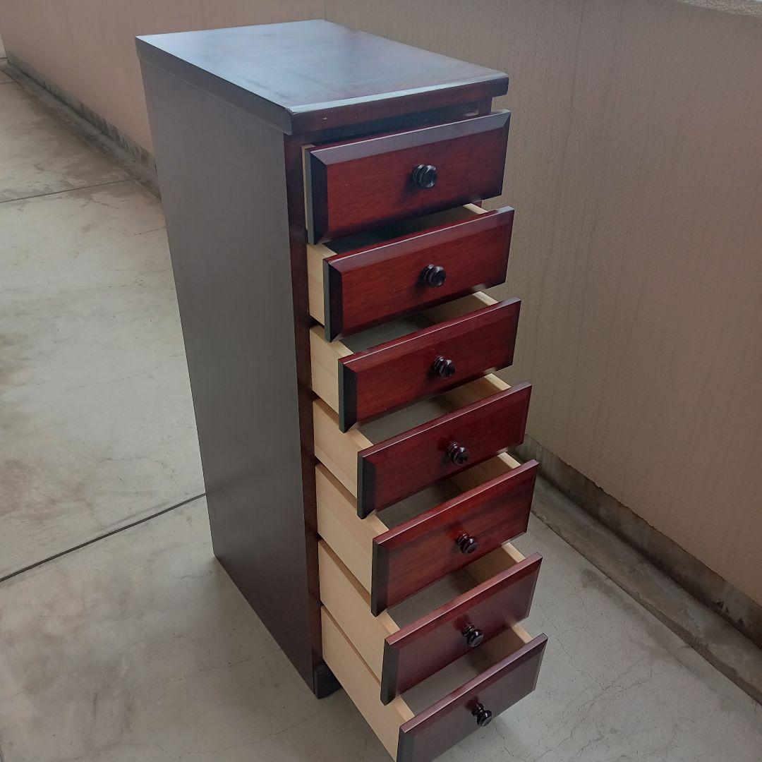 九州民芸家具 7段チェスト 整理箪笥 オリエンタル工芸 無垢材 スリム 希少