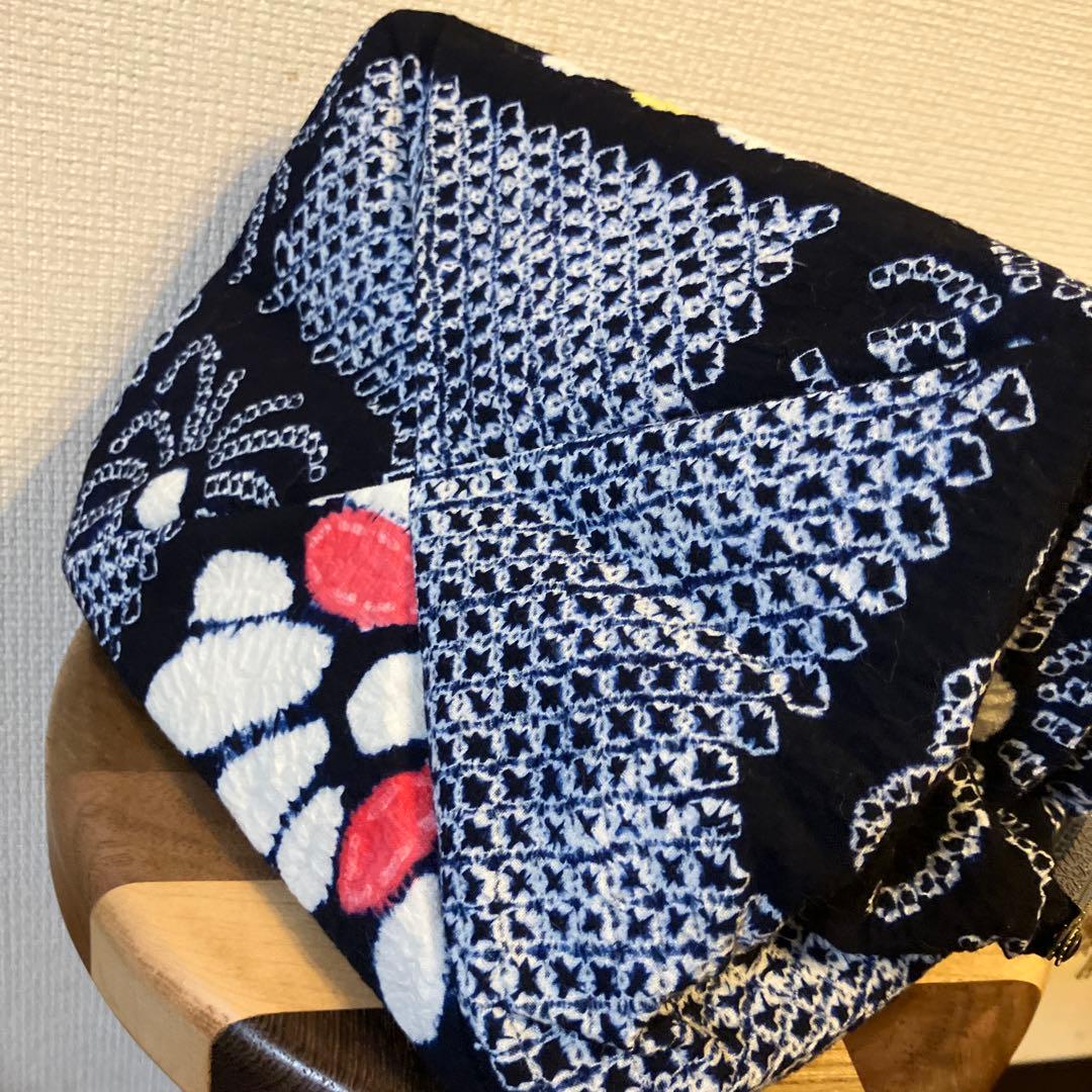 ハンドメイド　有松鳴海絞り　ちっちゃめがま口バッグ　⑥