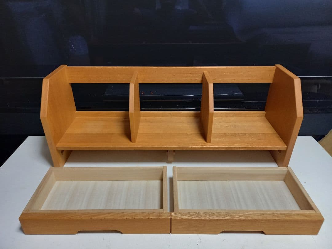 北欧モダン　ナチュラル　オーク　楢　無垢材　サイドラック　ブックシェルフ