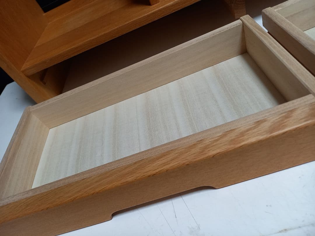 北欧モダン　ナチュラル　オーク　楢　無垢材　サイドラック　ブックシェルフ