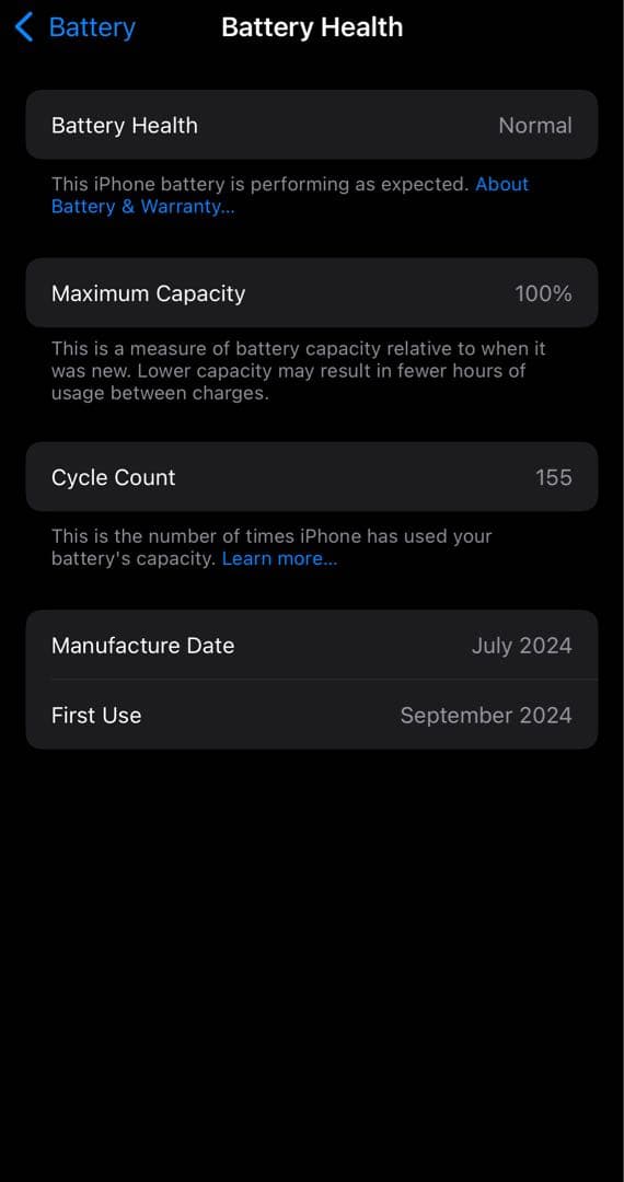 iPhone16SIMフリー ブラック バッテリー100%
