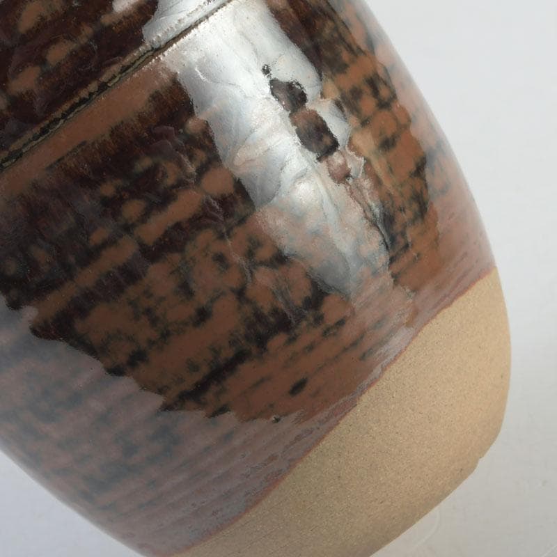 茶道具　高取焼　喜恵造　肩衝茶入　仕覆付二点付　共箱　V　9538