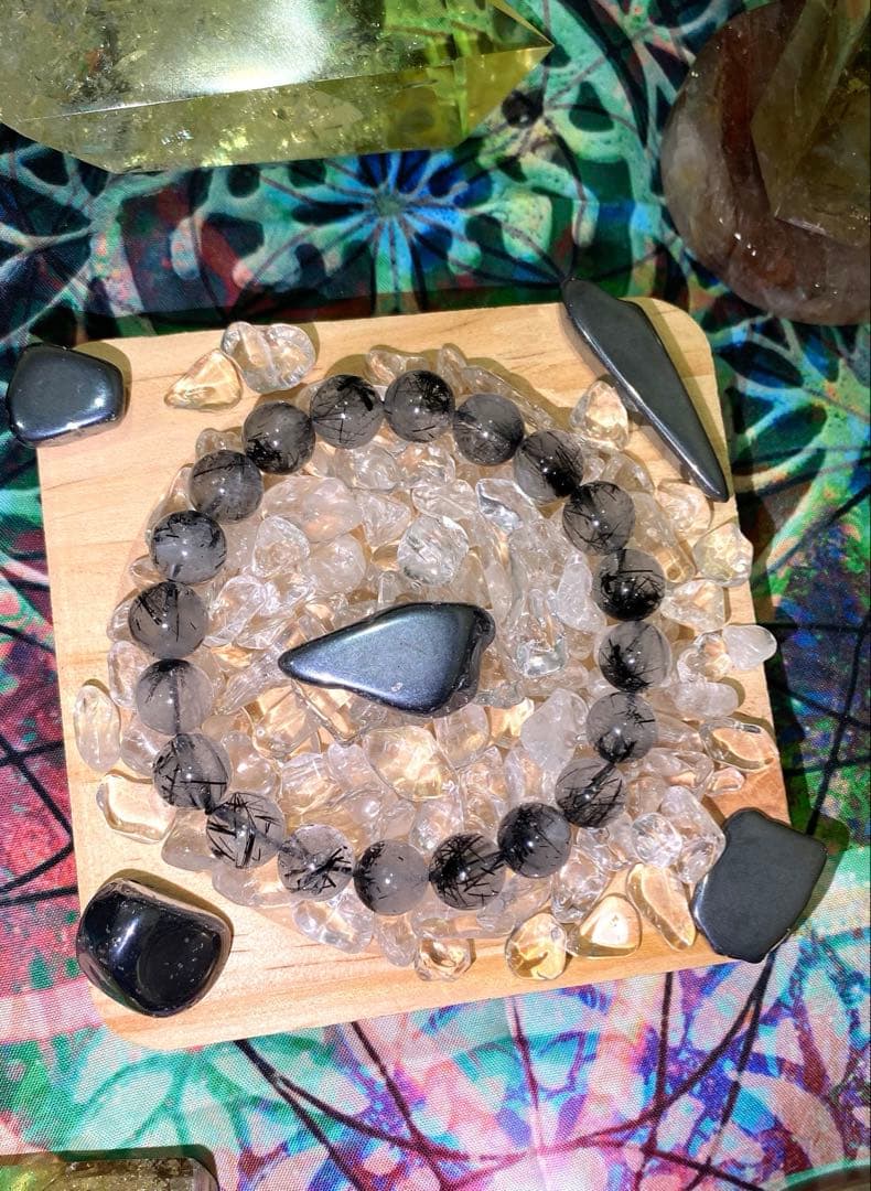 最高峰！復讐成就！やられたらやり返す 【超レア黒針水晶ブラックルチルクォーツ】