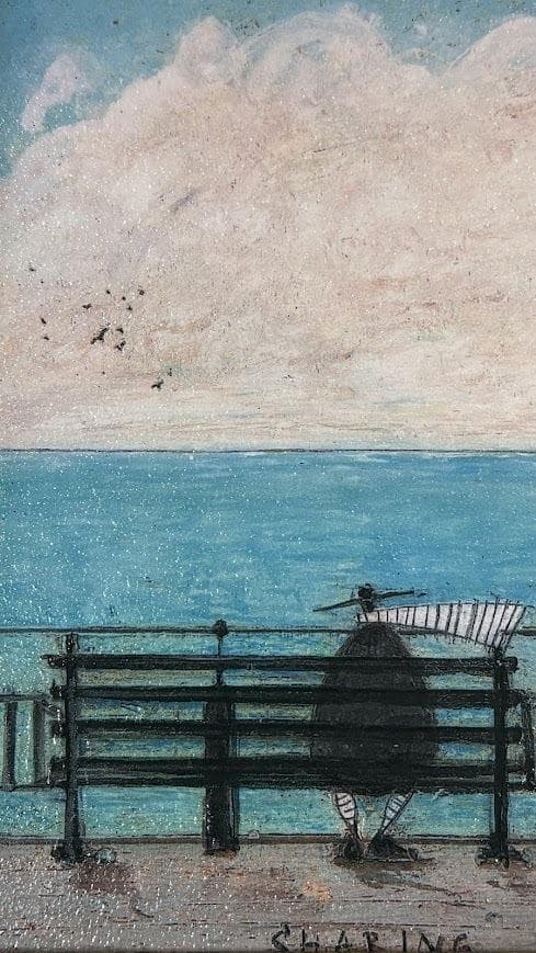 サムトフト アートフレーム「ポテチのおこぼれちょうだい」●【 動物＆癒しアート】