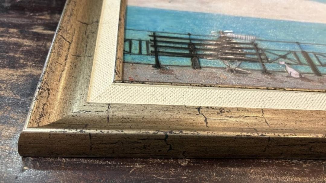 サムトフト アートフレーム「ポテチのおこぼれちょうだい」●【 動物＆癒しアート】