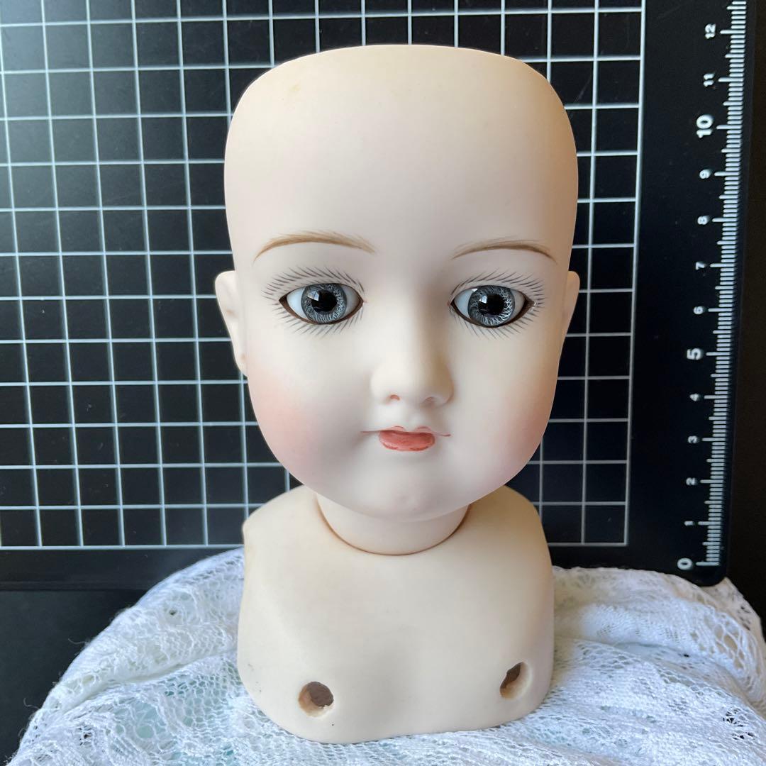 マルセルドールヘッドリプロ　ビスクドールヘッドショルダー付き（パーツ）リプロ