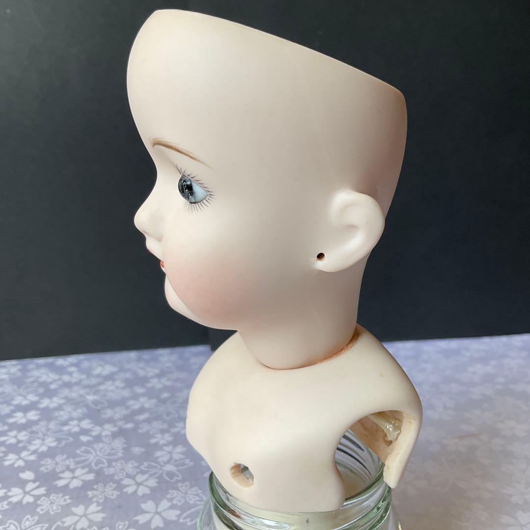 マルセルドールヘッドリプロ　ビスクドールヘッドショルダー付き（パーツ）リプロ