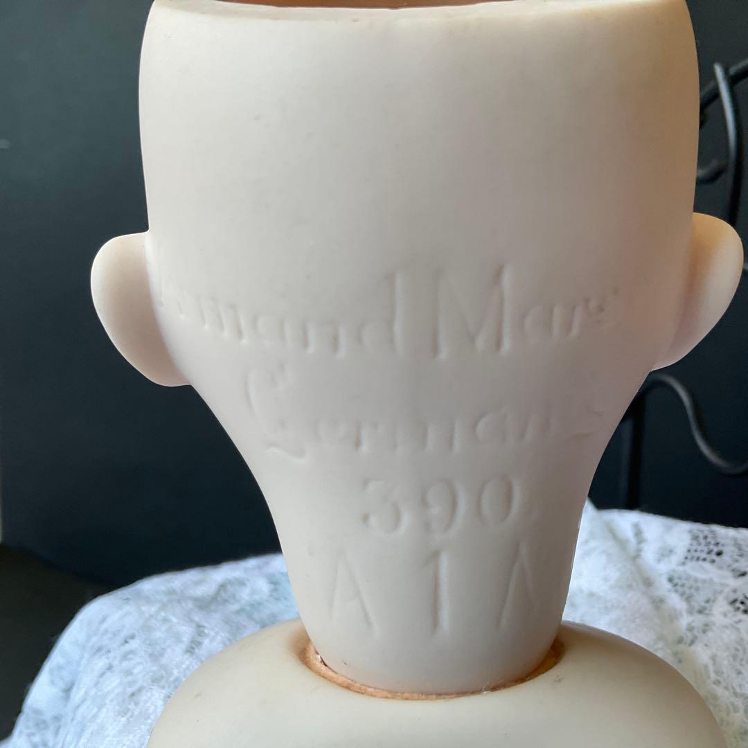 マルセルドールヘッドリプロ　ビスクドールヘッドショルダー付き（パーツ）リプロ