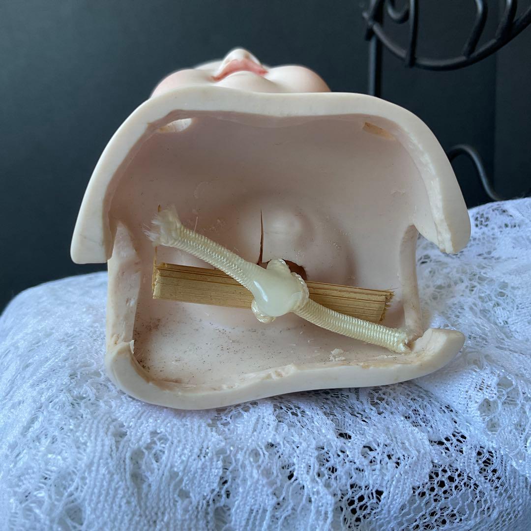 マルセルドールヘッドリプロ　ビスクドールヘッドショルダー付き（パーツ）リプロ