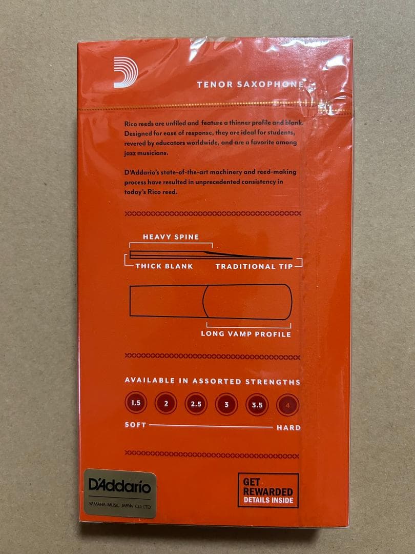 25枚入り テナーサックス リード 3番 3.0 リコ Rico