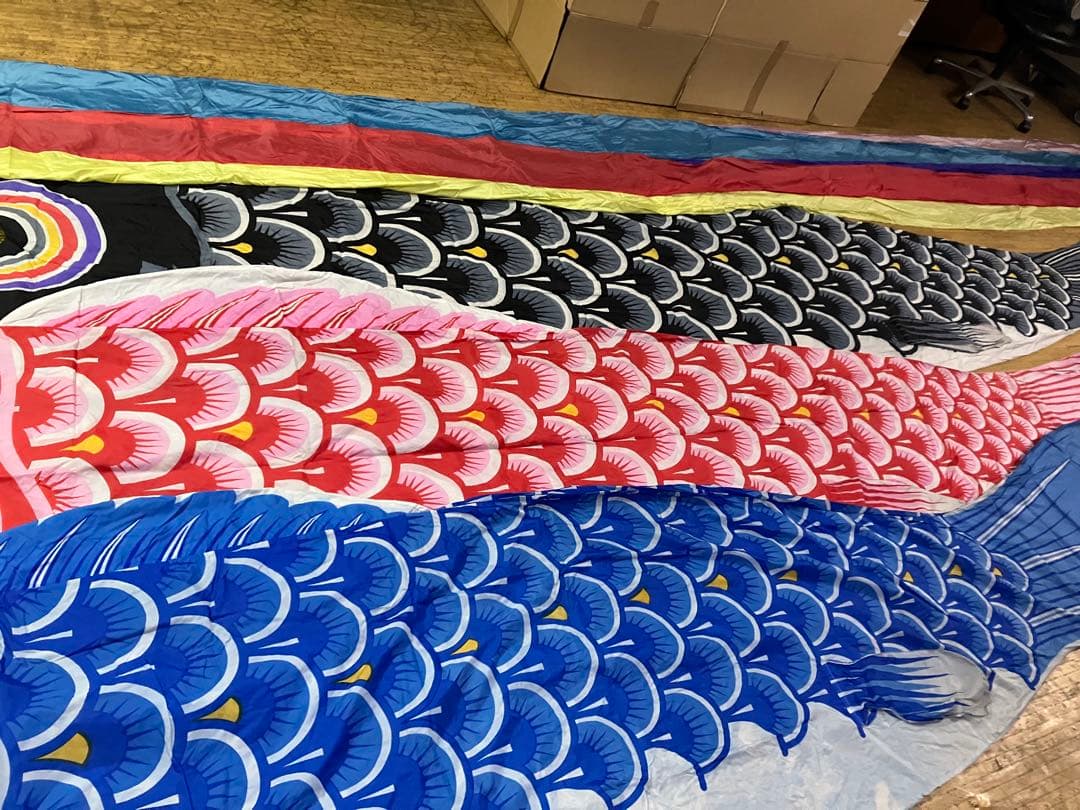 大きな鯉のぼり 4点セット　7ｍ,7ｍ,6ｍ,5ｍ