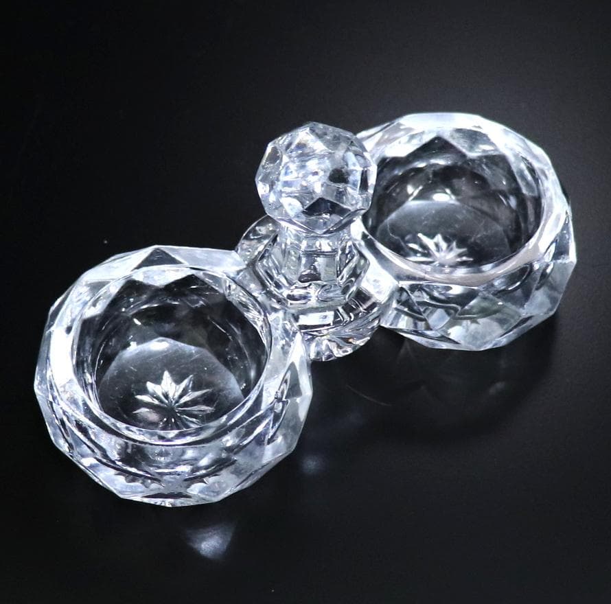 オールド・バカラ 特大 レアサイズ 塩入れ 大型 調味料入れ 切子 アクセサリー