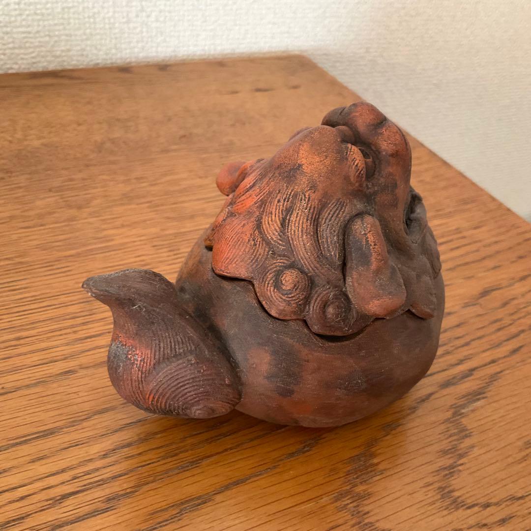 備前焼　獅子香炉　片手にのる香炉