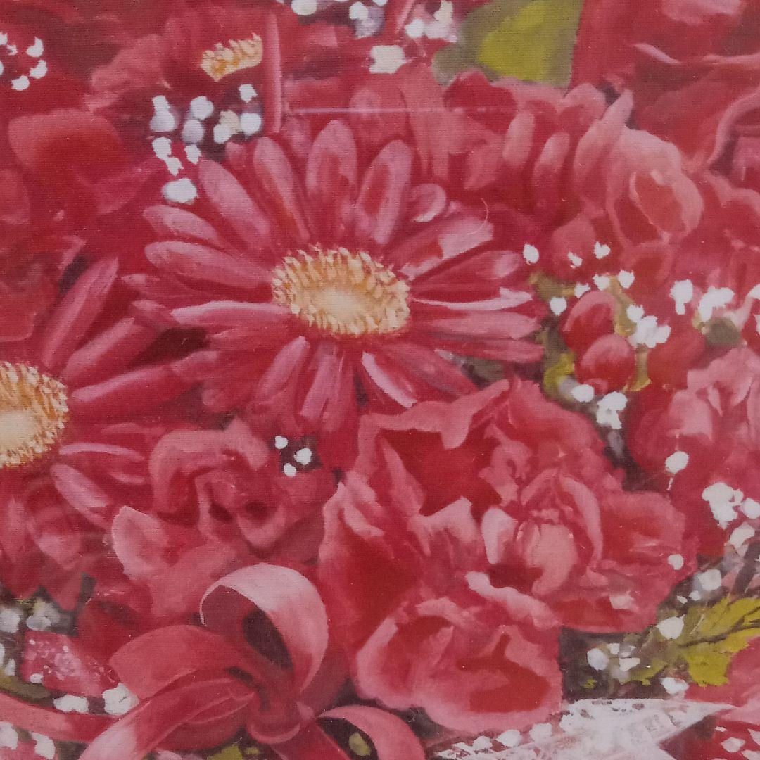 値下げ‼️　幸せのブーケ情熱の赤い著名風水師と女流画家とのコラボ F4